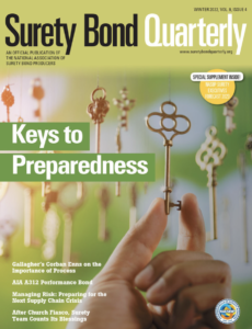 The cover image of the December issue of NASBP Quarterly, a publication of National Association of Surety Bond Producers. Guardian Group is featured in this issue