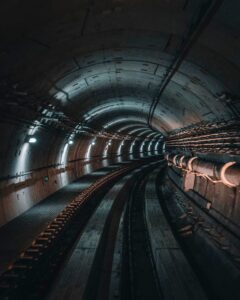 Sample train tunnel in need of concrete repair